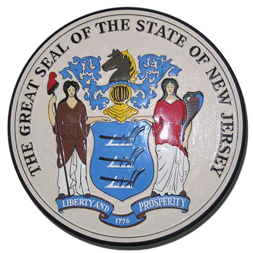 Buy New Jersey State Seals official wooden plaques & podium logo ...
