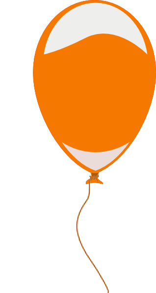 Orange Balloon People Clipart