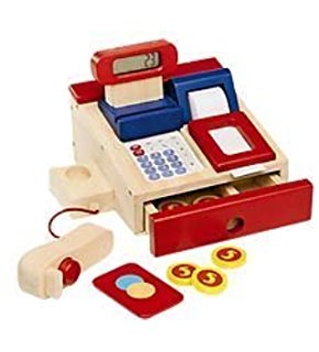 Amazon.com: Hape Checkout Register Kid's Wooden Pretend Play Set ...