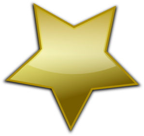 Gold star clipart free