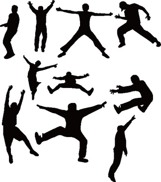 People disco dancing silhouette free clip art free vector download ...