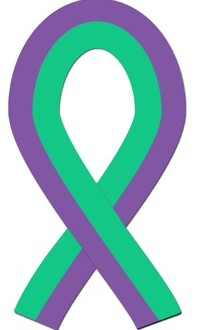 Purple and Green Anal Cancer Ribbon Images Available for Download ...