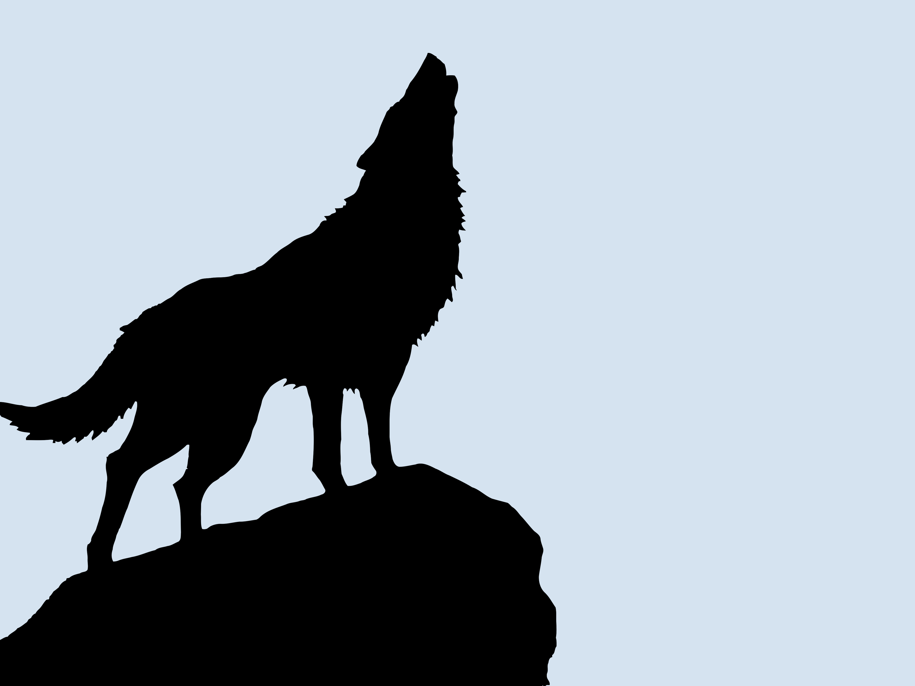 Simple Wolves Clipart - Free to use Clip Art Resource