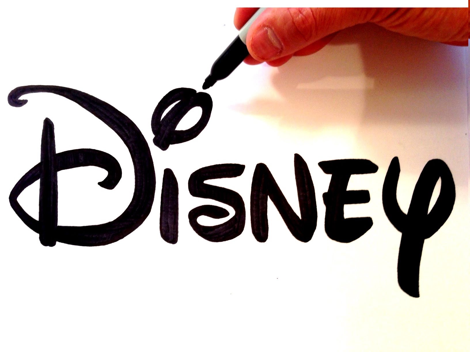 How to Draw the Disney Logo Freehand - YouTube