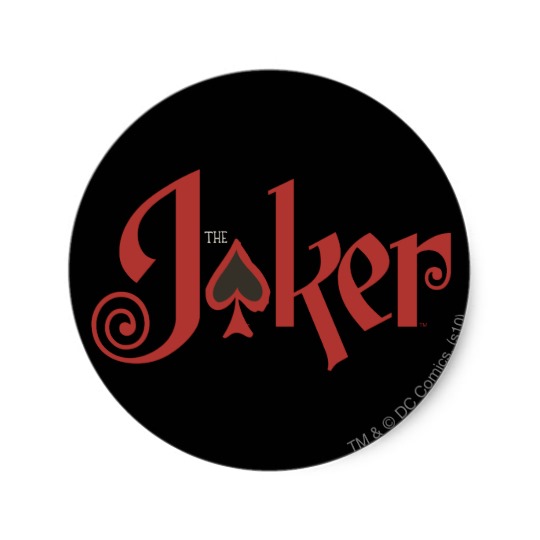The Joker Playing Card Logo Classic Round Sticker | Zazzle