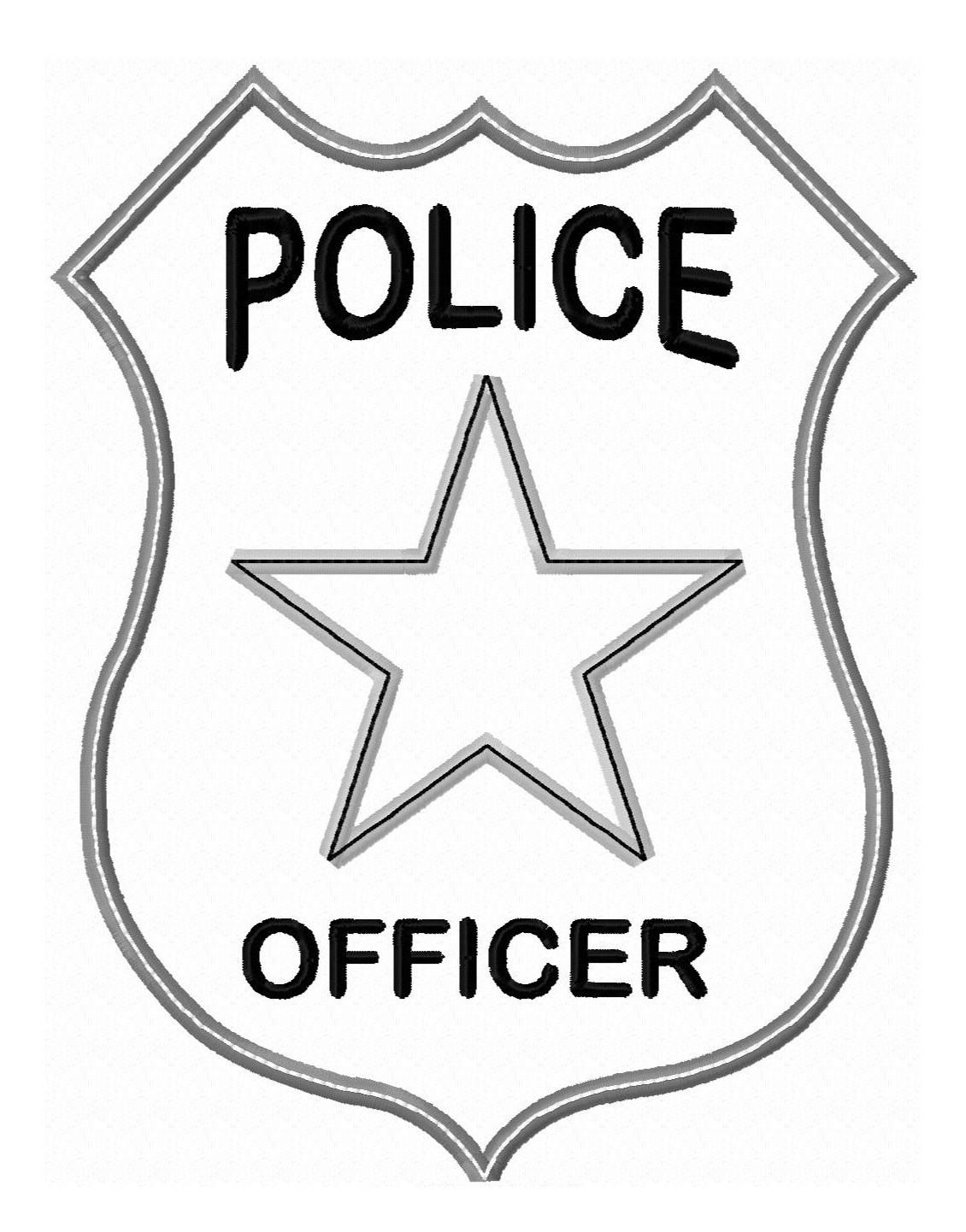 Printable Police Badges For Kids - AZ Coloring Pages