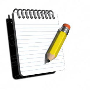 Person with notepad clipart without background