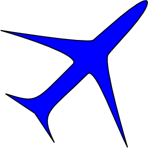 Boing Blue Freight Plane Icon clip art - vector clip art online ...