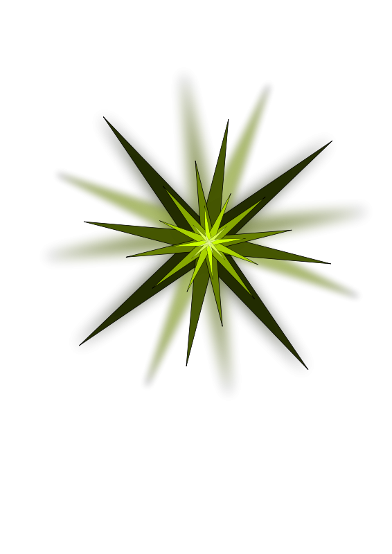 Green Star vector clip art download free - Clipart-