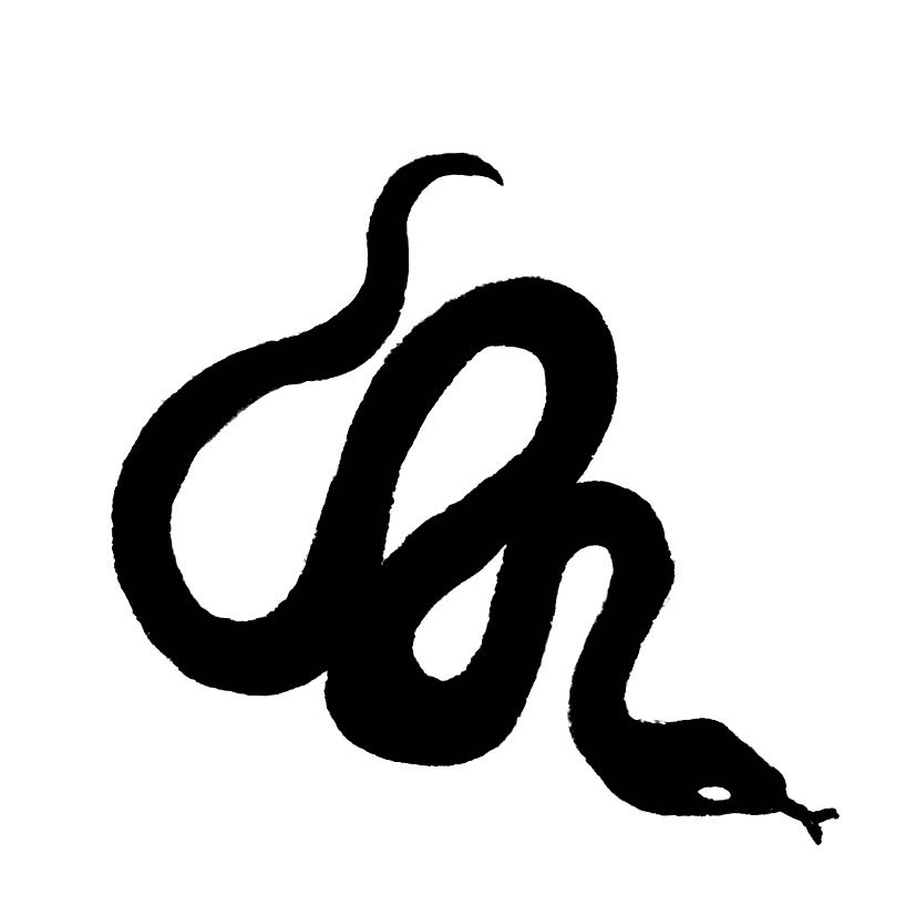 Outline snake clipart in black and white free clipart design ...