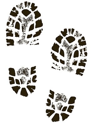 Tennis shoe footprint clipart