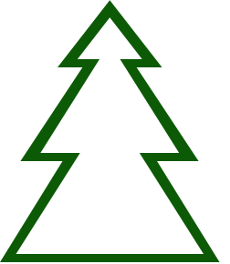 Christmas tree clipart outline
