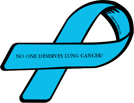 Custom Ribbon: NO ONE DESERVES LUNG CANCER!
