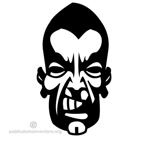 6705 red angry face clip art | Public domain vectors