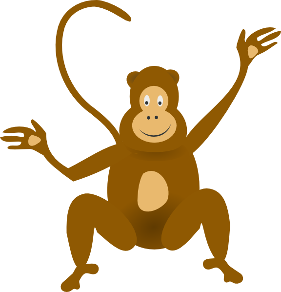 Monkey clip art - vector clip art online, royalty free & public domain