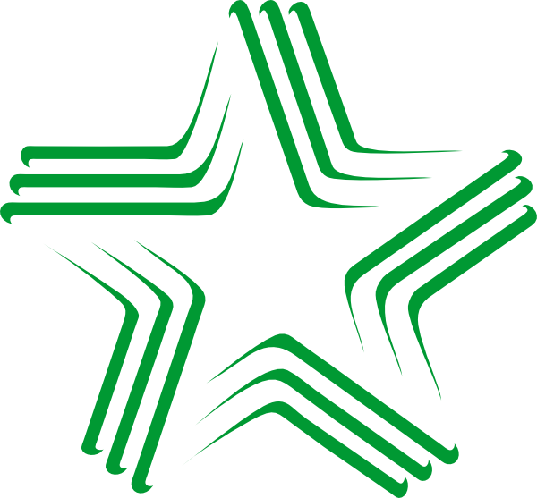 Green Gradient Star With Stripes clip art - vector clip art online ...