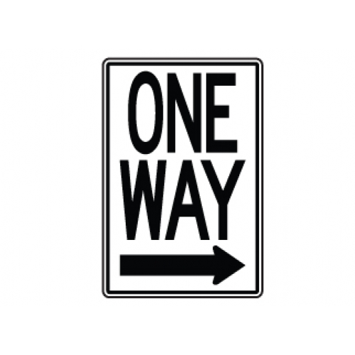 Traffic One Way right arrow vertical sign
