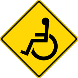Wheelchair Warning Sign - Federal MUTCD Sign W11-
