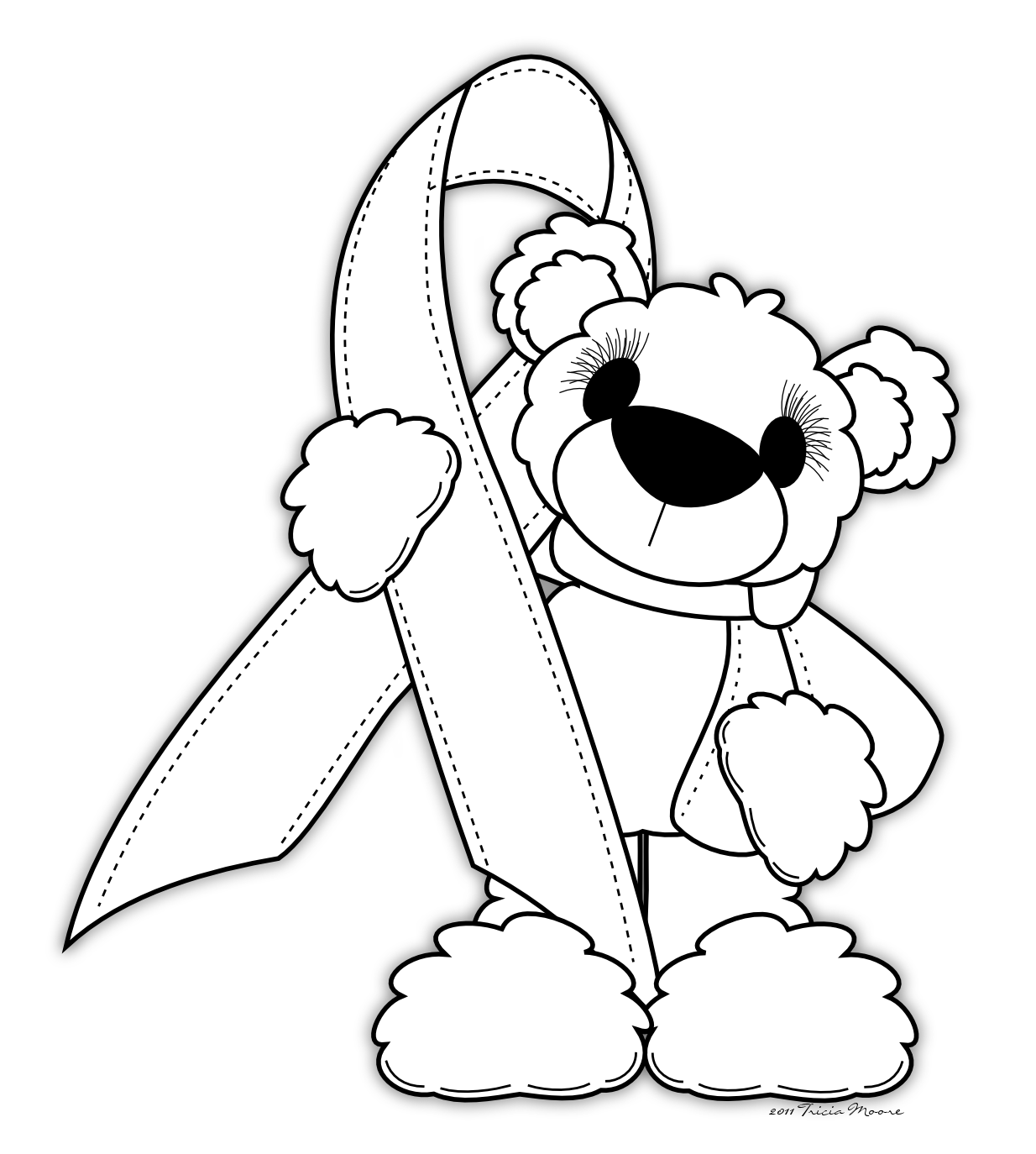 Breast Cancer Ribbon Coloring Sheet - ClipArt Best