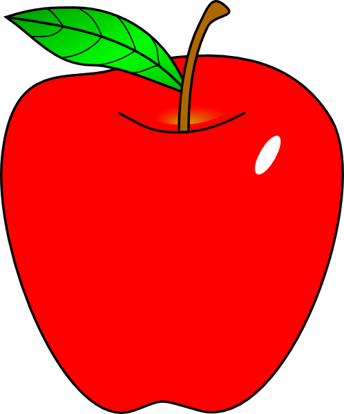 Red Apple Clip Art - vector clip art online, royalty ...