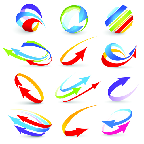 Vector Logo of abstract arrow design elements 04 - Vector Logo ...