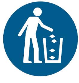International Pictograms - Use Litter Bin Picto - Safety Equipment ...