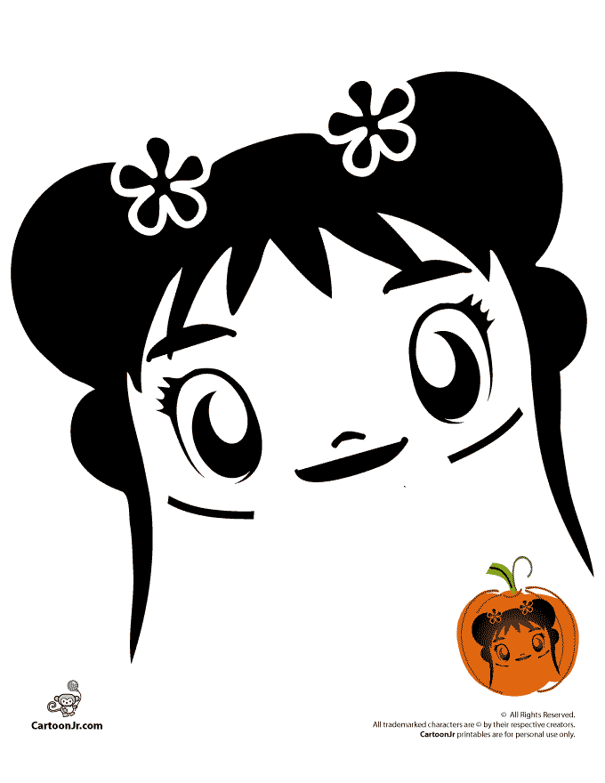 Ni Hao, Kai Lan Pumpkin Carving Patterns Kai Lan Pumpkin Stencil ...