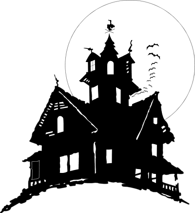 Free Stock Photos | Illustration Of Bats Flying By A Haunted House ...