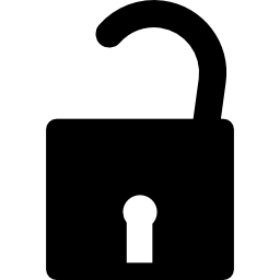 Open lock variant silhouette - Free Tools and utensils icons