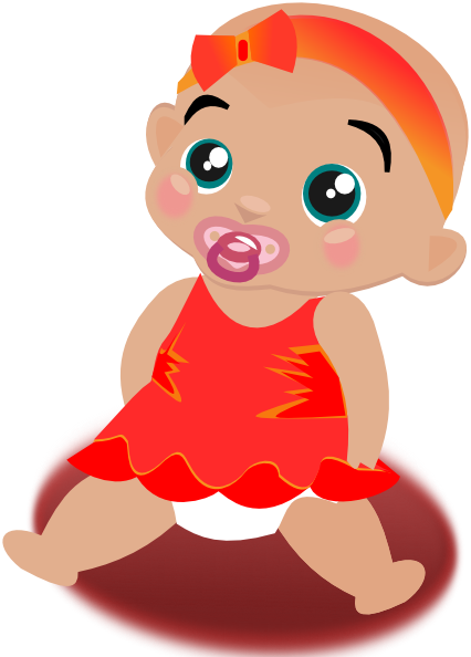 Baby Girl Clip Art - vector clip art online, royalty ...