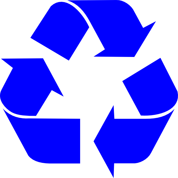 Blue Recycle Logo Clip Art - vector clip art online ...