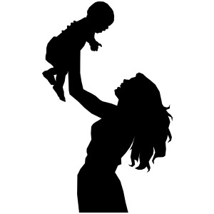 Mother Holding Baby Silhouette clip art - vector clip art on ...