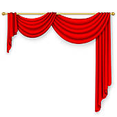 Pix For > Red Curtain Clipart