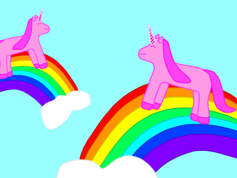 Pink Fluffy Unicorns Dancing on Rainbows... o_o remix on Scratch