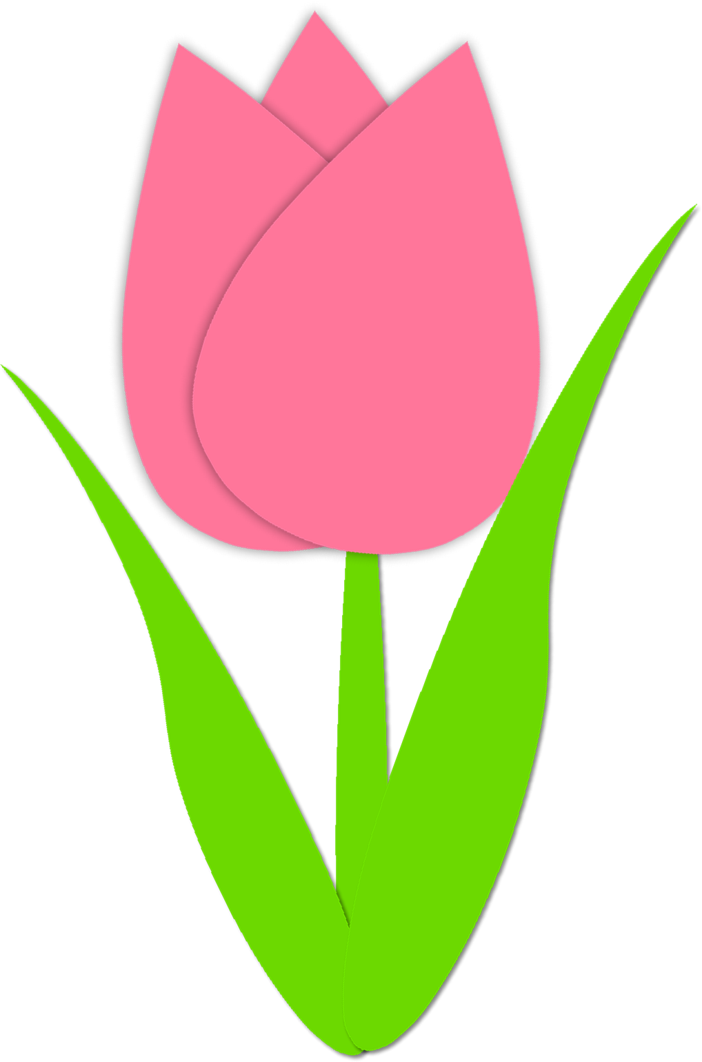 Cut Out Tulip Flower Template