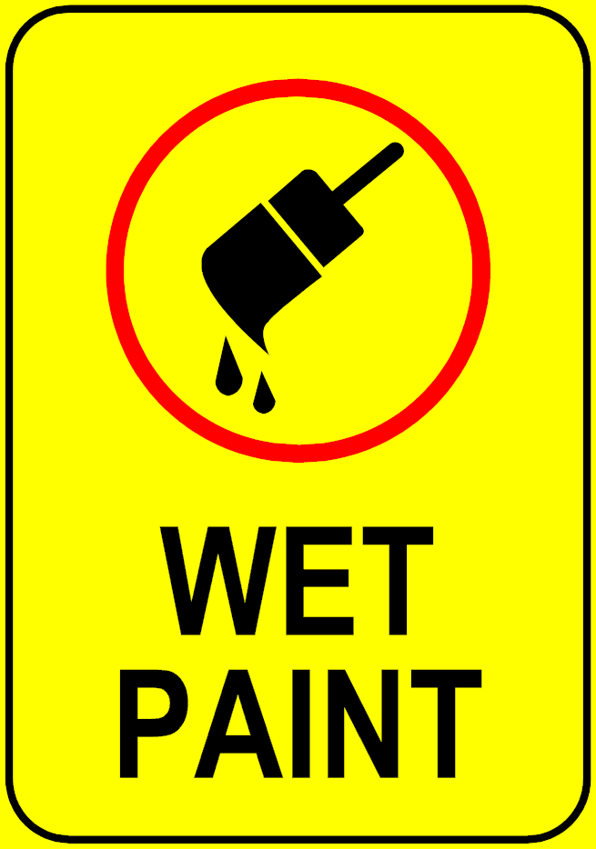 Wet Paint Sign Free - ClipArt Best.