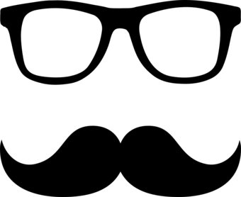 Nerd Glasses With Mustache - Free Clipart Images