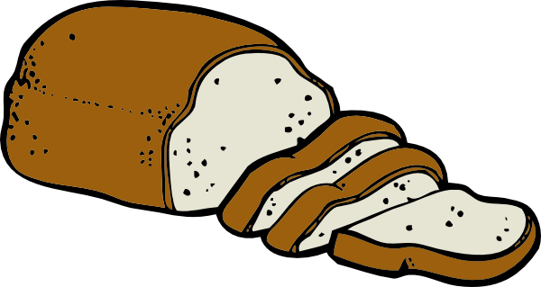 Slice Of Bread Clipart Black And White - Free ...
