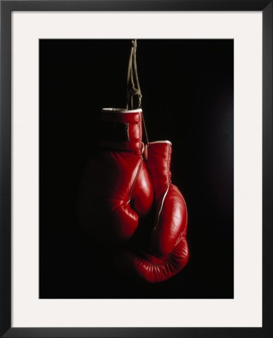 Hanging Boxing Gloves Framed Photographic Print by Ernie ...