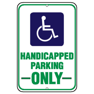 ADA Symbol, Handicapped Parking Only Sign | Barco Products