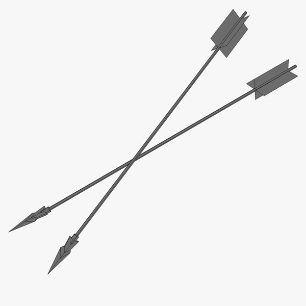 3d fantasy bow arrows model