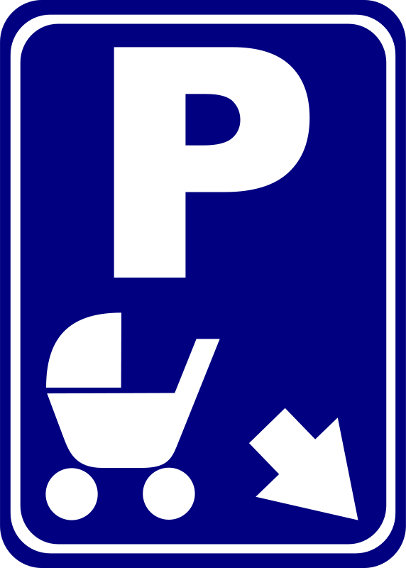 Clipart - Sign "Parking for perambulators"
