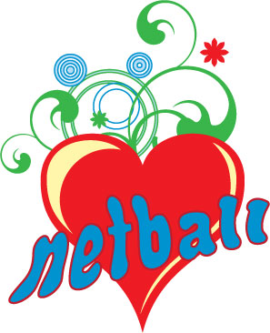 stick-on tattoo - netball heart The Netball Shop | all your ...