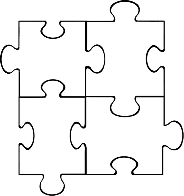 Four Piece Puzzle Template