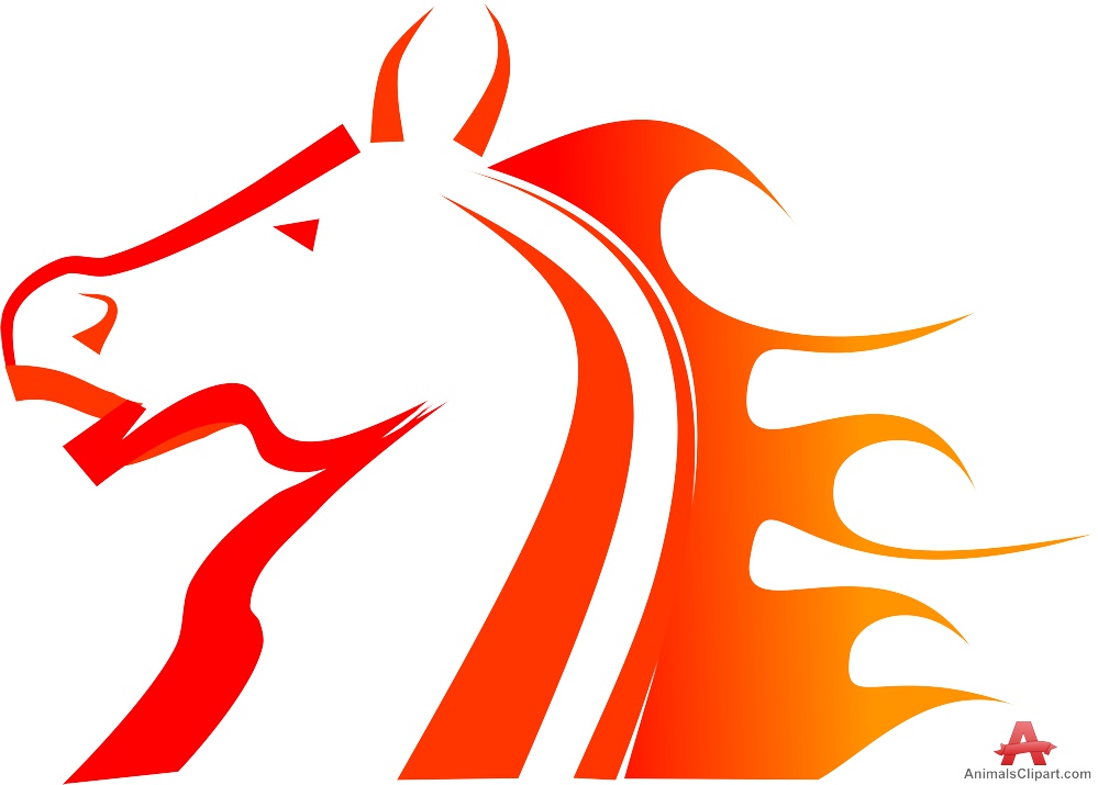 Fire Tribal Horse Logo Clipart Design | Free Clipart Design Download