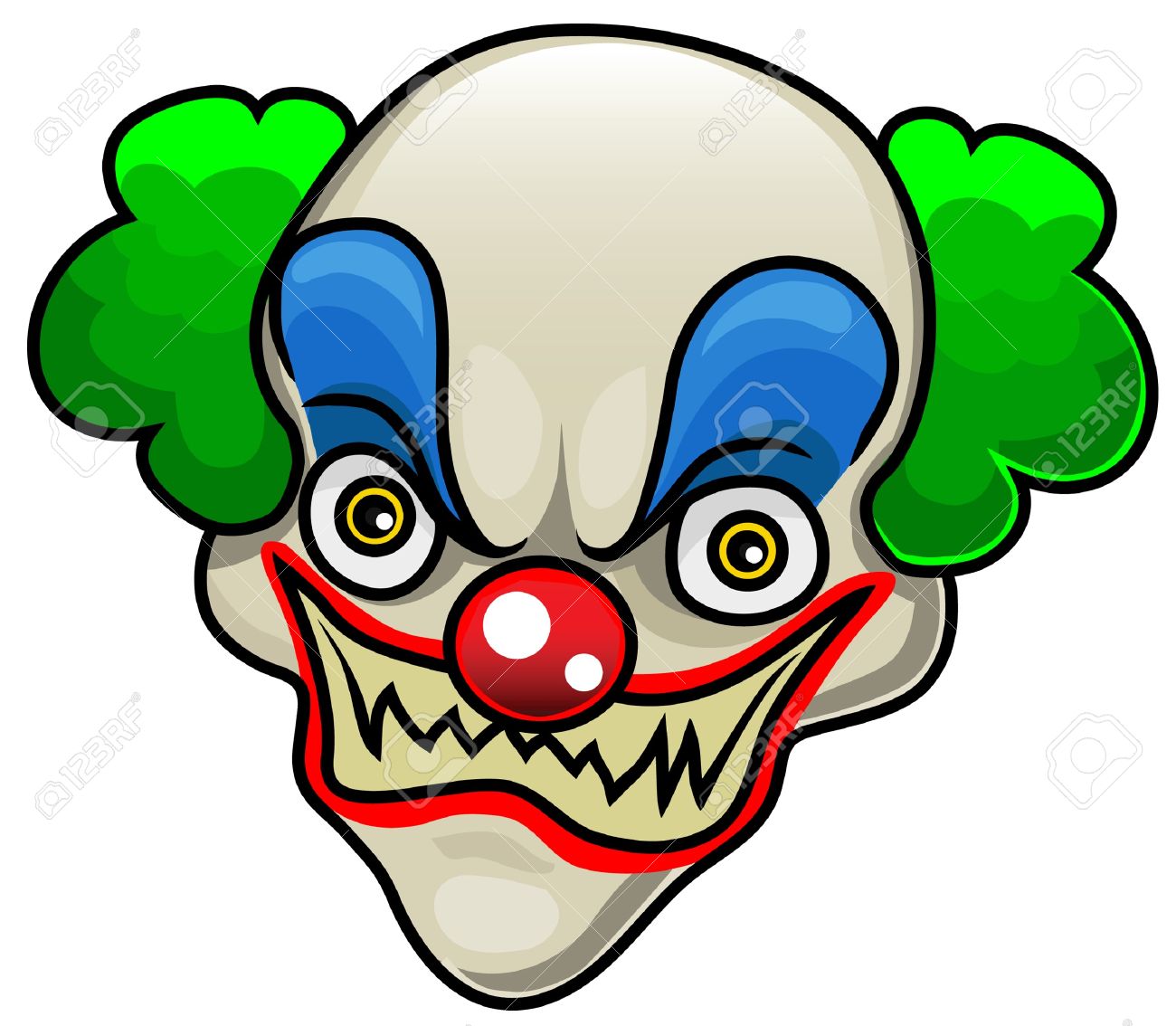 Evil clown clipart