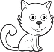 Cat clipart outline