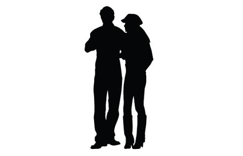 Woman and man silhouette vector – Silhouettes Vector