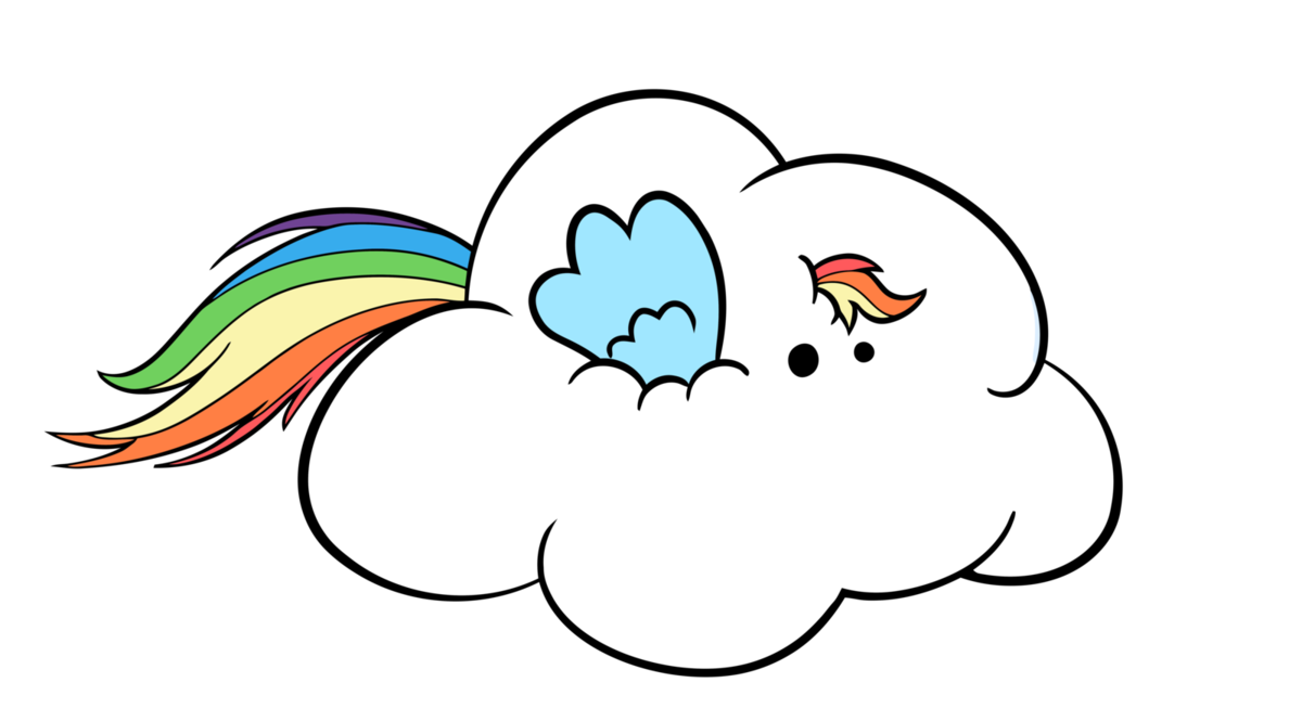 Rainbow Cloud Vector