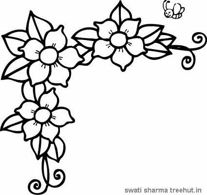 Flower Border Coloring - ClipArt Best